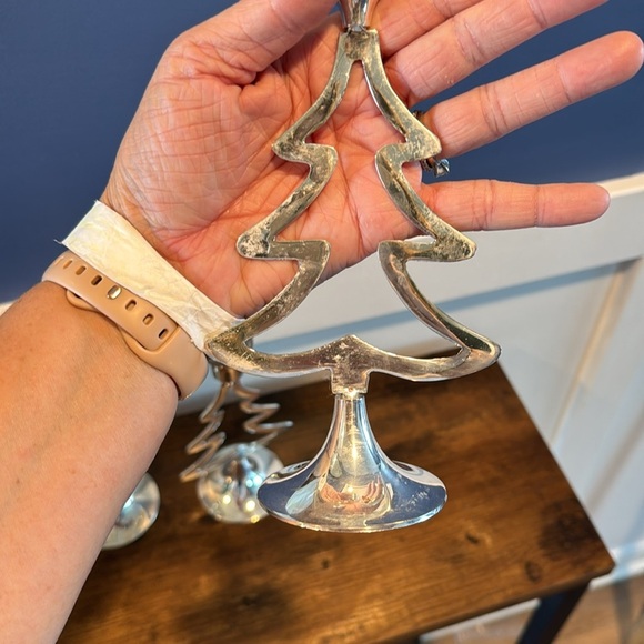 Vintage 1995 International Silver Co. set of 3 silverplated tree candlesticks - Picture 7 of 11